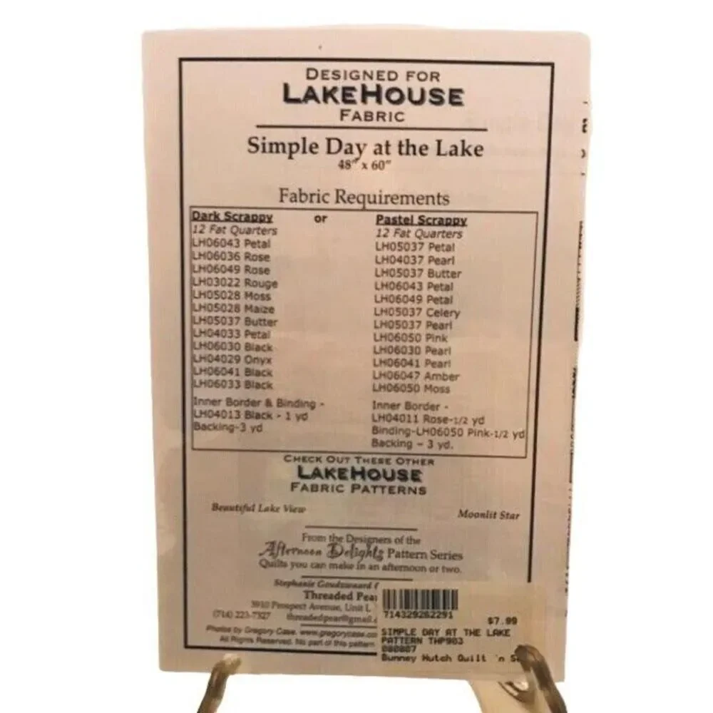 #1555 Simple Day at the Lake Quilt Sewing Pattern